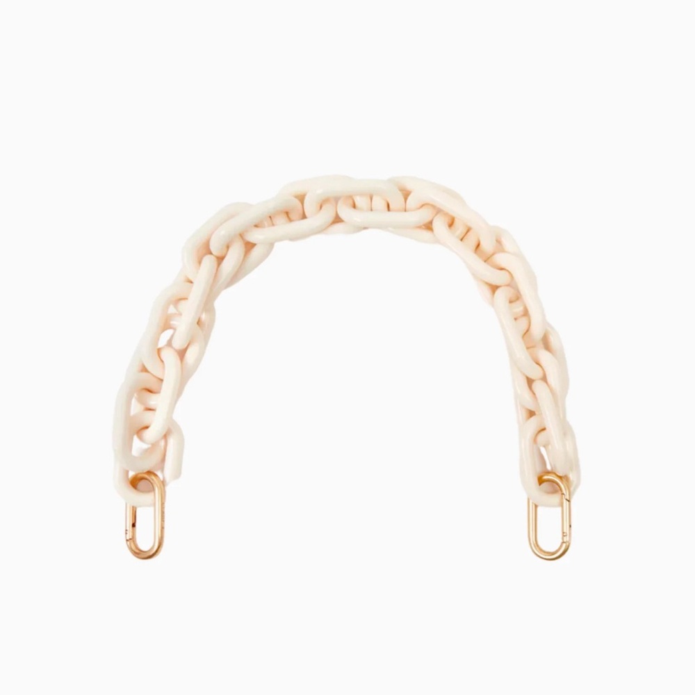 Clare V White Resin Chain Strap